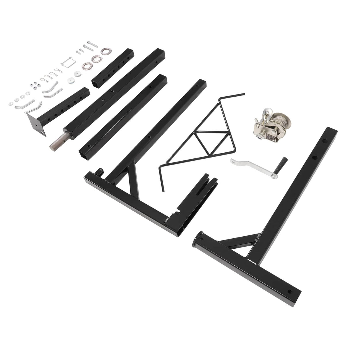 Solid Spare 600lb Truck Hitch Game Hunting Deer Hoist w/ Winch-360 Swivel 2" Hitch Receiver