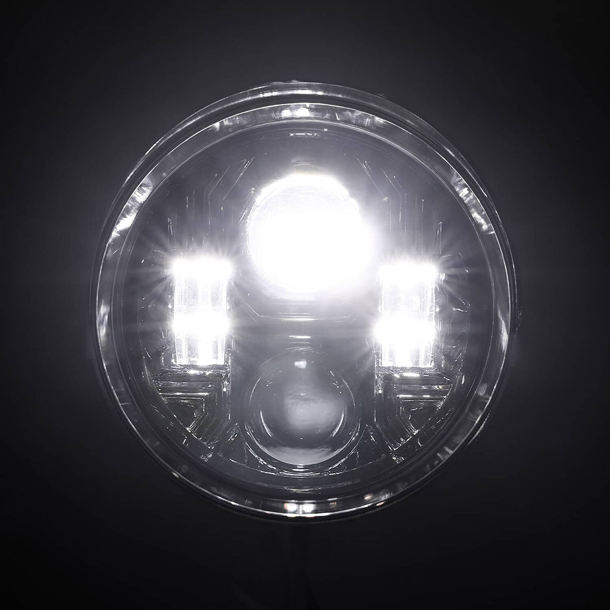 Solidspare 4.5" LED Motorcycle Headlights Bullet Vintage Head Lamp For Harley Dyna Softail