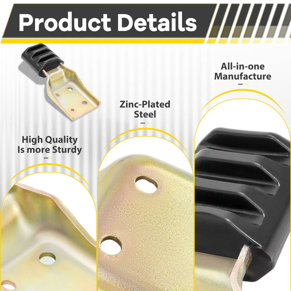 Solid Spare Truck Hood Guide Bracket For Peterbilt 388 389 L11-6133 L116133 Zinc Steel