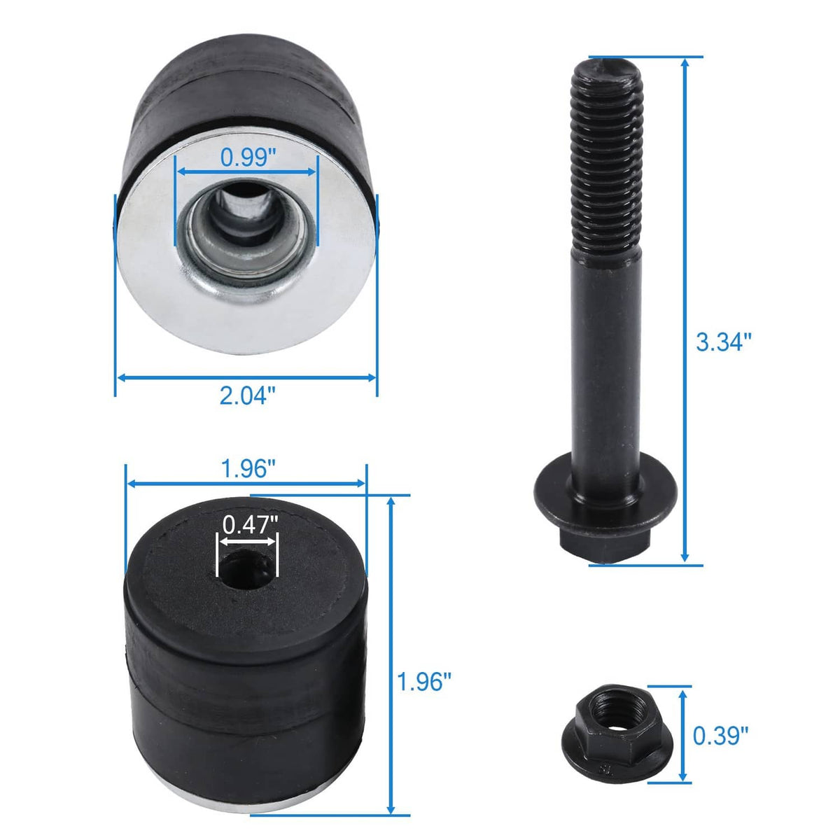 Solidspare Rubber Radiator Core Support Body Mount Bushings Bolts Hardware for 1967-1989 GM