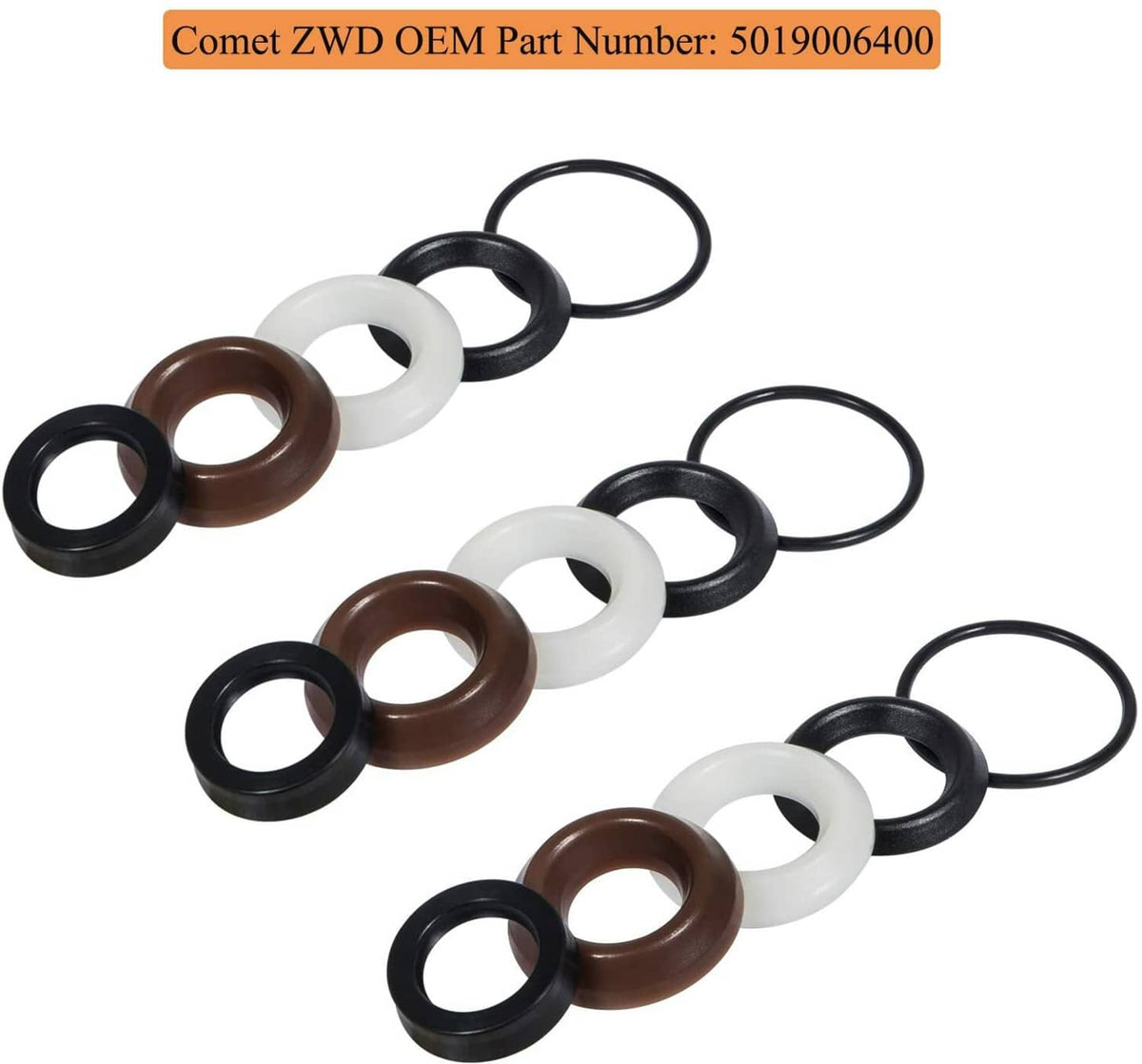 Solid Spare 5019006400 Packing Kit Seal Repair Kit for Comet Pump ZWD2530G ZWD3030G ZWD4030G