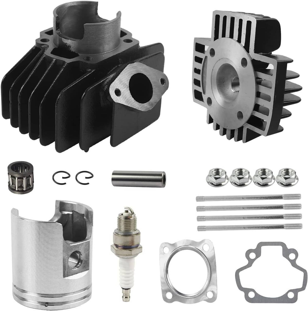 Solidspare 60CC Big Bore Set For 1981-2009 Yamaha PW50 Cylinder Piston Gasket Head Top End