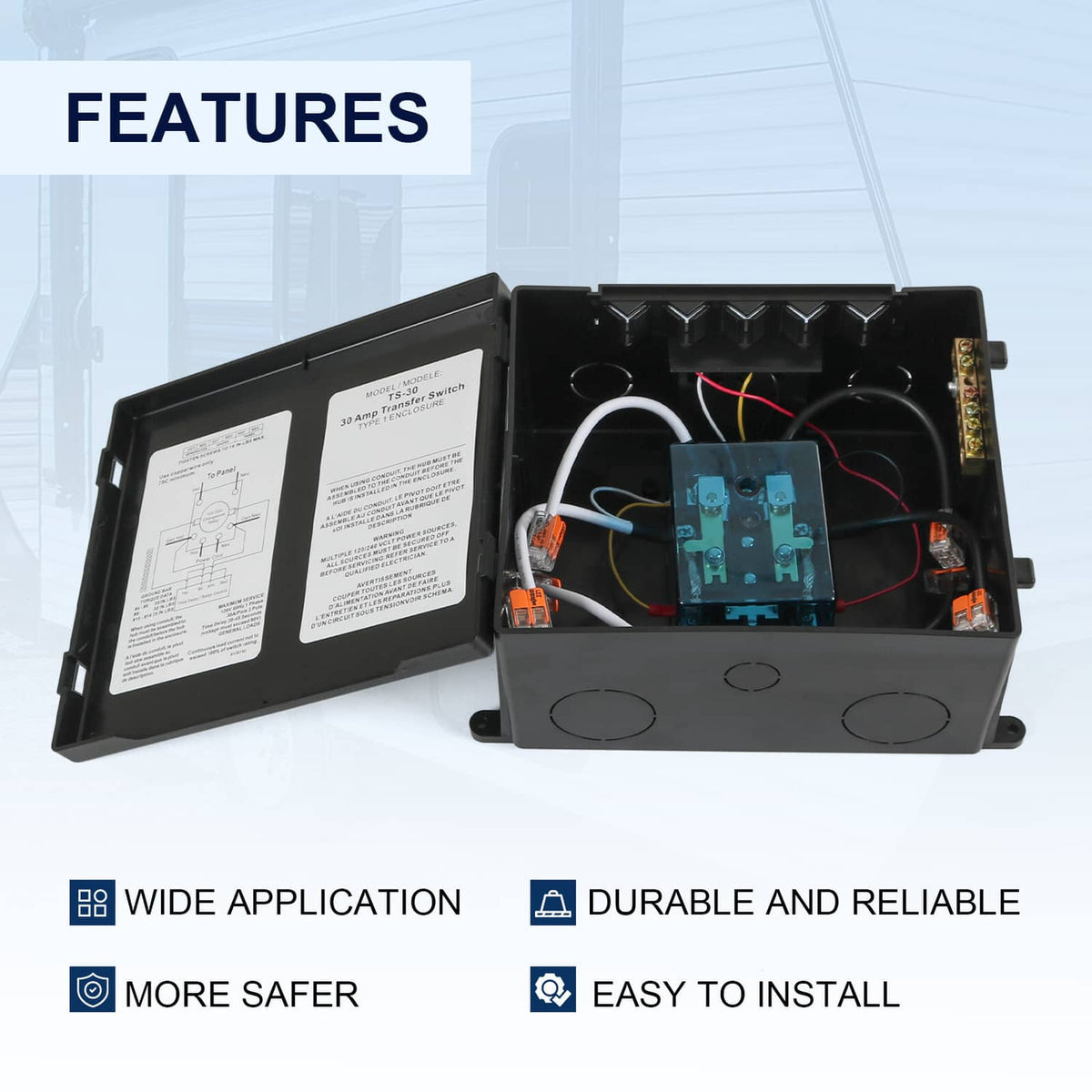 Solidspare For Inverter, shore power or generators TS-30 30 Amp Automatic Transfer Switch