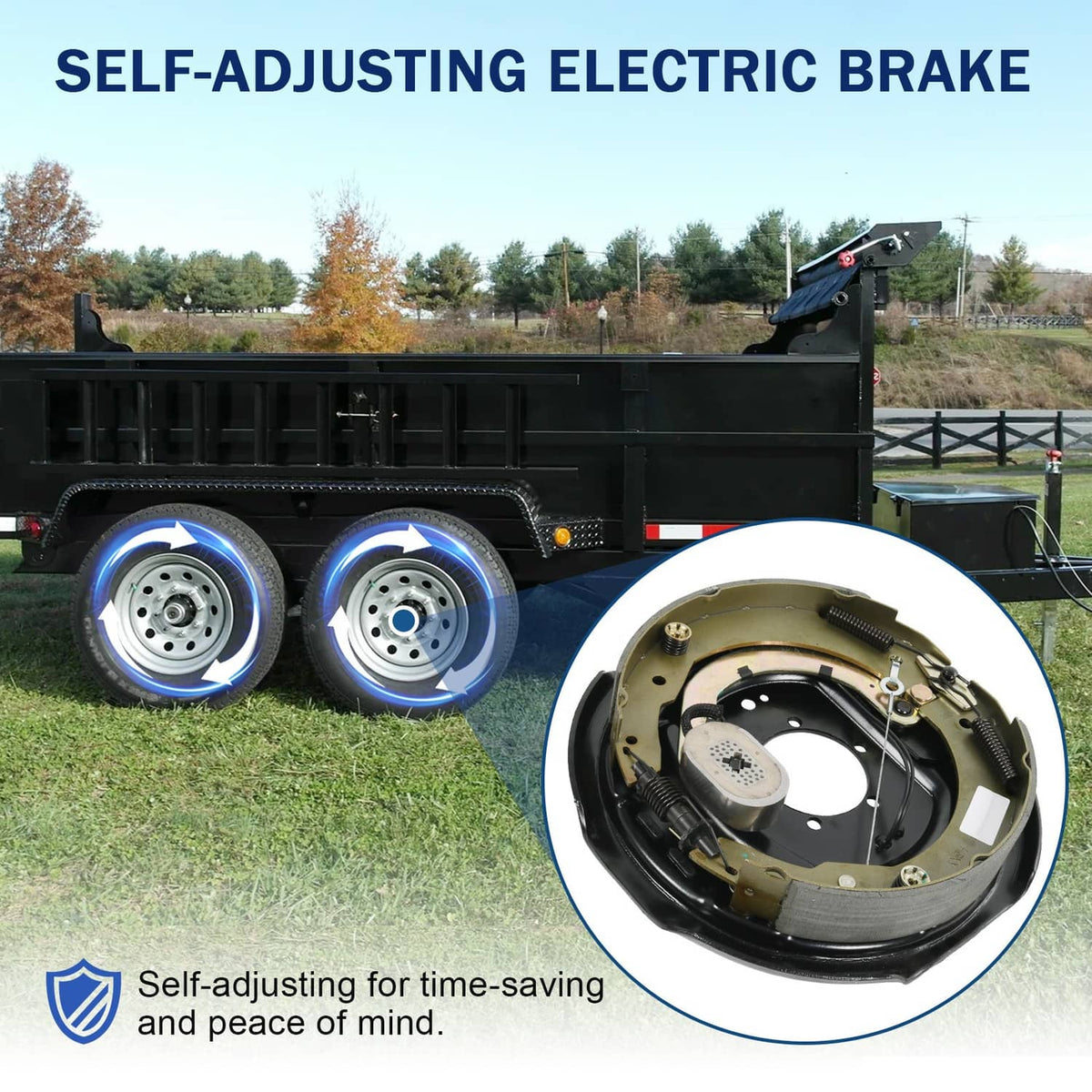 Solidspare For Dexter Nev-R-Adjust 7000 Self 12" 2 Set Trailer Backing Plate Brake Electric