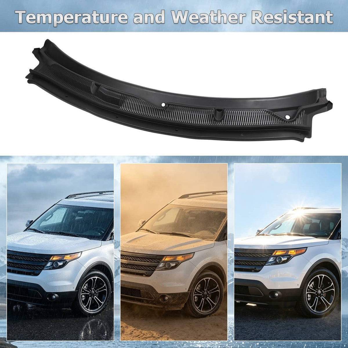 Solidspare Windshield Cowl Grille Wiper Panel Top for Ford Explorer 2011-2019 BB5Z78022A68A