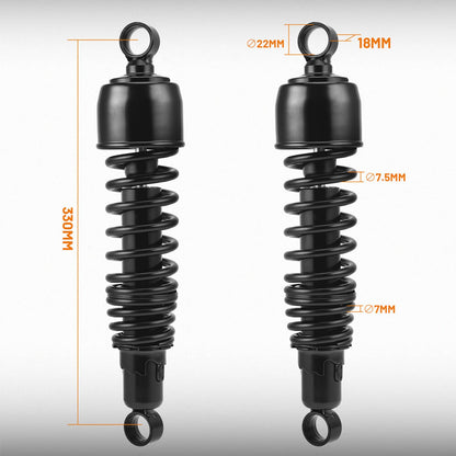 Solidspare Pair 13" Rear Suspension Shocks for 1984-2024 Harley Touring Road King Glide CVO