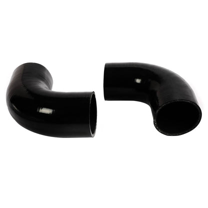 Solidspare 3" Turbo Intercooler Elbow Pipe Kit w/Silicone Hose & Clamp Universal Aluminum
