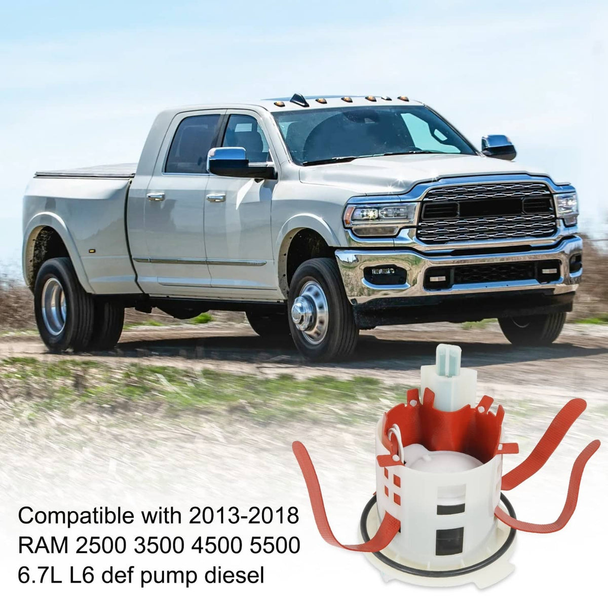 Solidspare Diesel Exhaust DEF Fluid Pump for Dodge Ram 2500 3500 4500 5500 6.7L 2013-2018