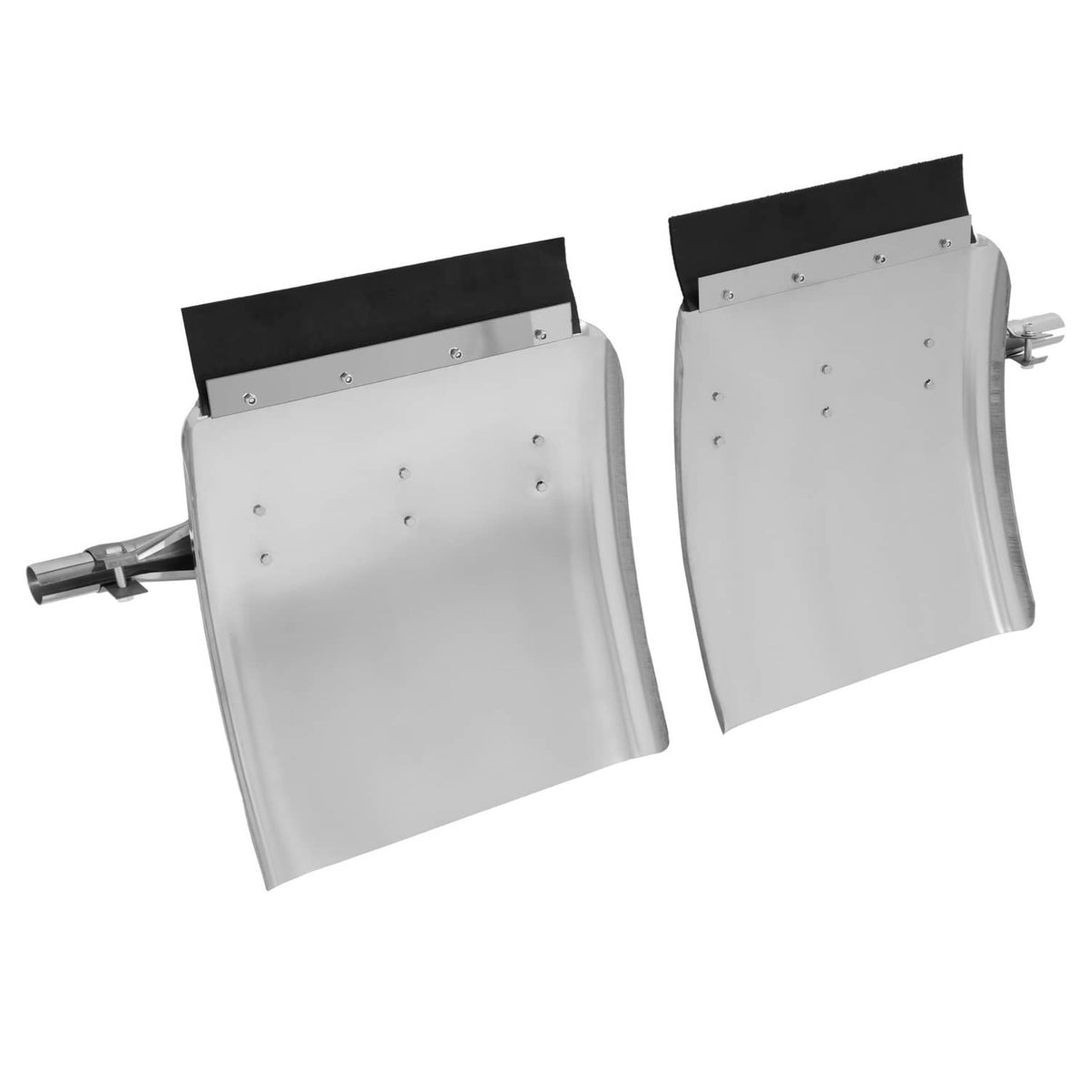Solid Spare Stainless Quarter Fender Kit Semi Truck W/Tubes and Bracket 24" x 24" Universal
