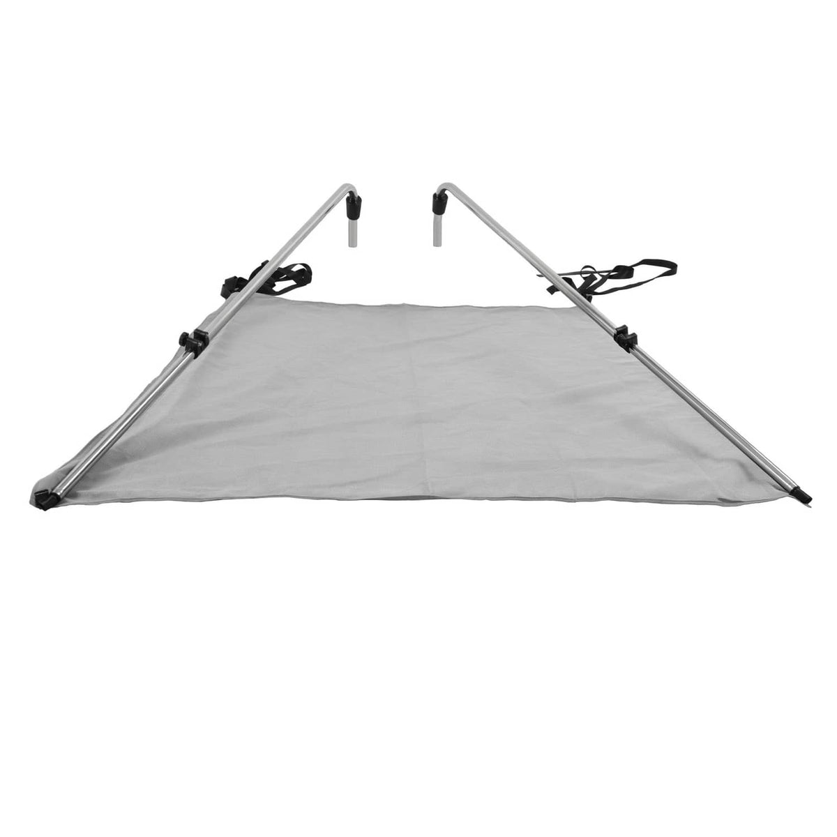 Solidspare Gray Boat Sun Shade 304 Stainless Steel+Fabric Canopy For Universal Boat