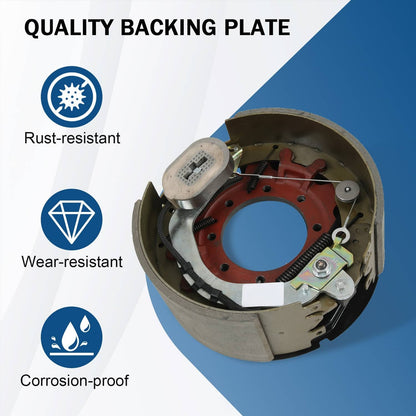 Solidspare NEW 4pcs 12-1/4x5" 12K 15K Electric Backing Plate Trailer Brake Fits Dexter 5"