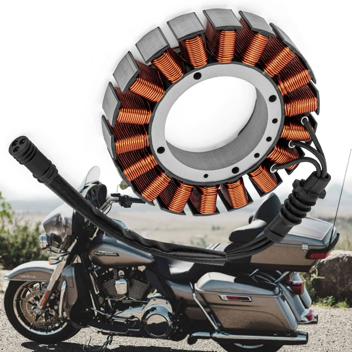 Solidspare 50 Amp 3 Phase Stator Coil Fit for Harley Touring 2006-2014 FLT-FLH 29987-06A