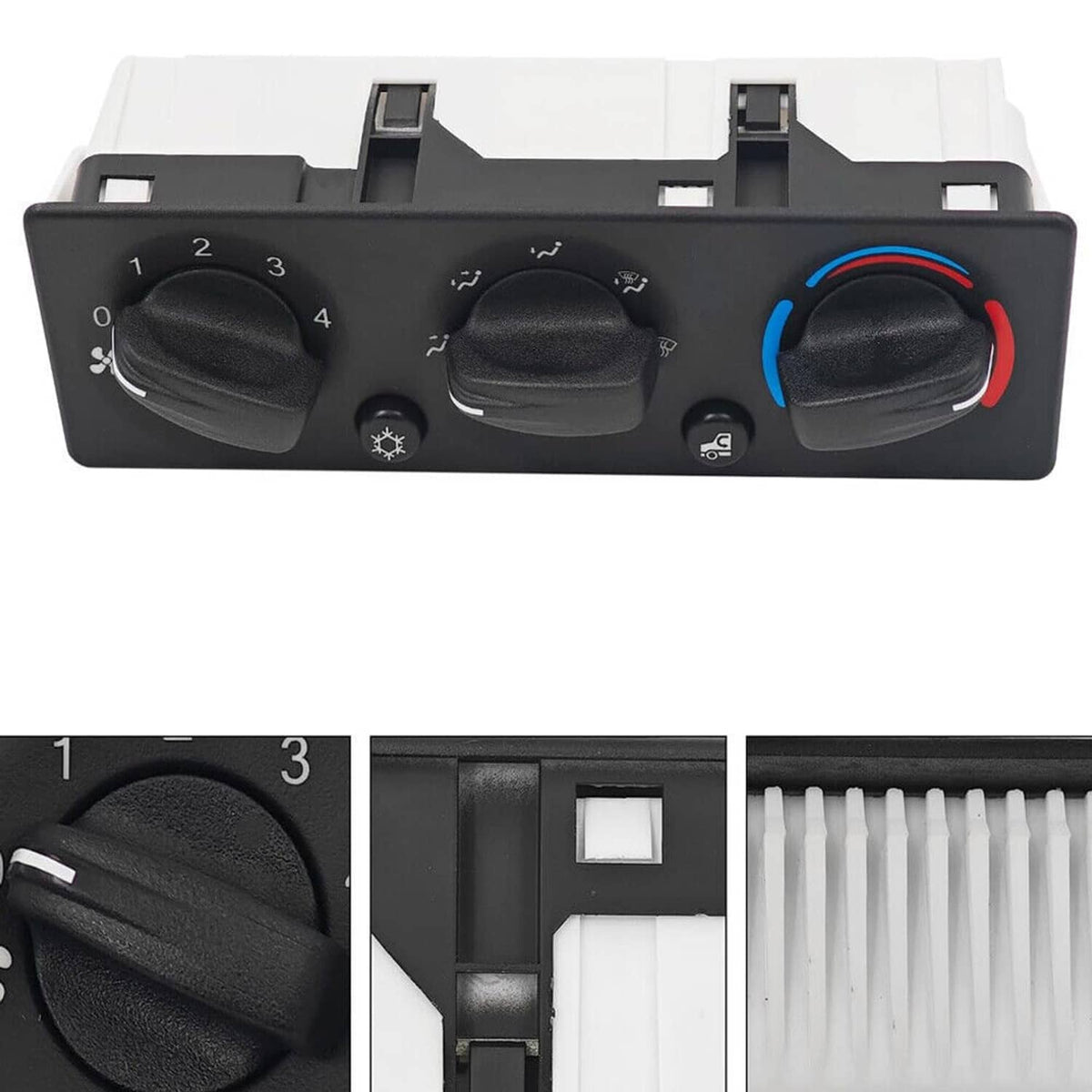 Solidspare Black A/C Climate Control Module Panel Q21-6119 For Peterbilt Truck New