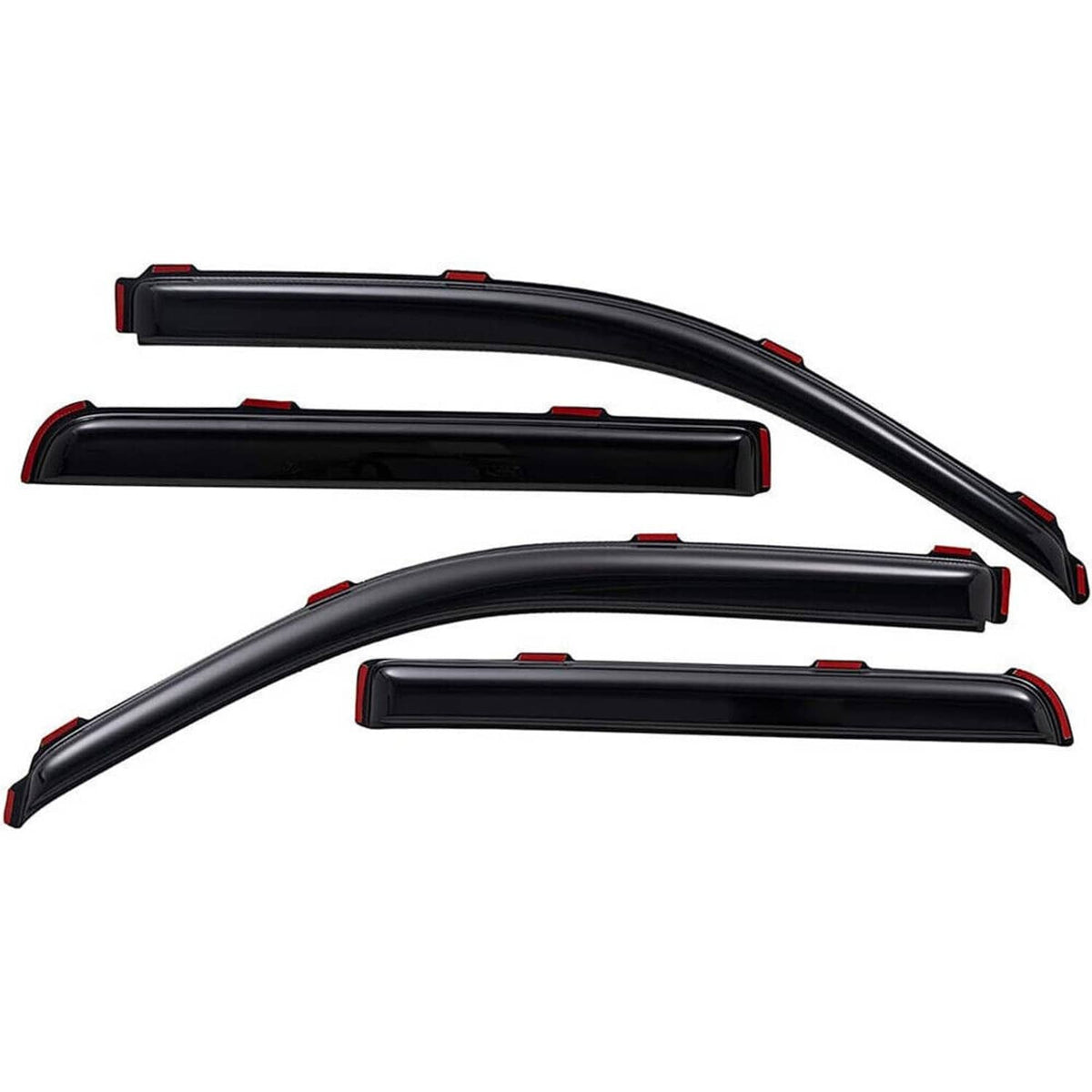 Solidspare For 2009-2014 Ford F-150 Super Crew In-Channel Window Vent Visor Sun Rain Guards