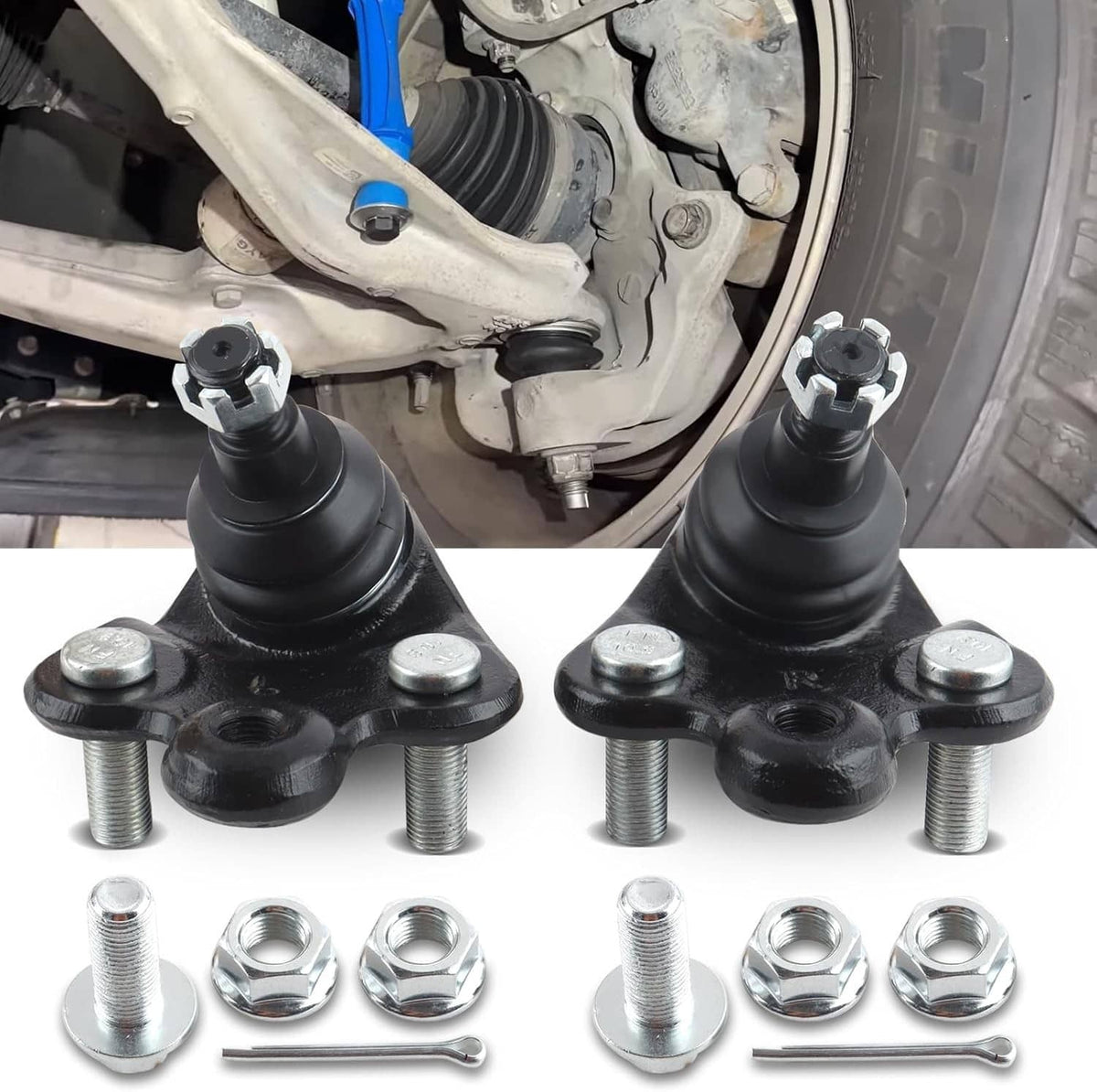 Solidspare New Front Lower Control Arms & Ball Joints for 2006-2011 Honda Civic Acura CSX