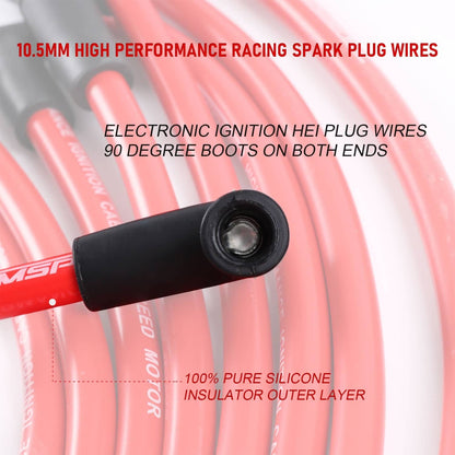Solidspare JDMSPEED High Performance Plug Wires SBC BBC HEI 2350 383 454 Electronic 10.5MM