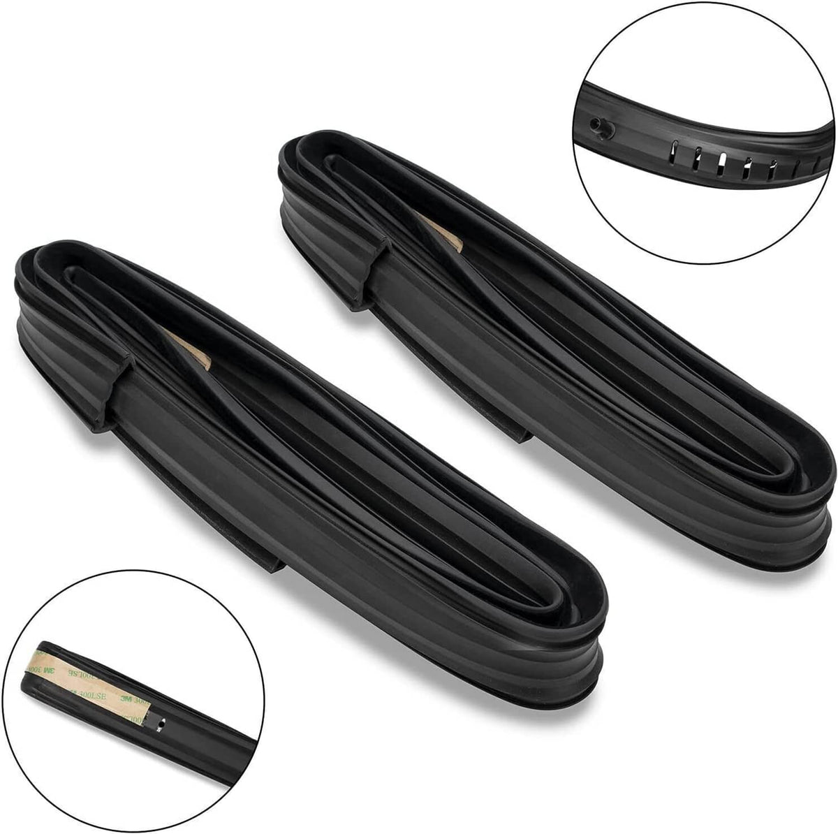 Solidspare Front Door Window Run Sweep Felts Weatherstrip Seals Kit for Chevy GMC Truck