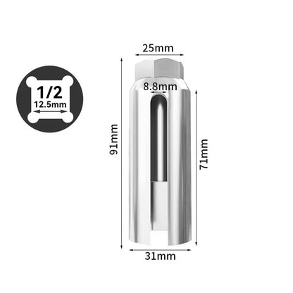 Solid Spare 7/8" 22mm O2 Oxygen Sensor Socket Wrench 1/2" Driver Offset Remover Socket Tool