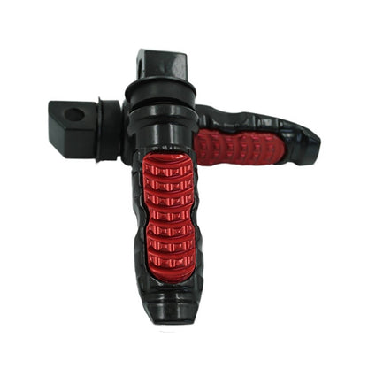 Solidspare Motorcycle Rear Passenger Foot Pegs Pedals Footrest bicycle Moped Scooter (RED)