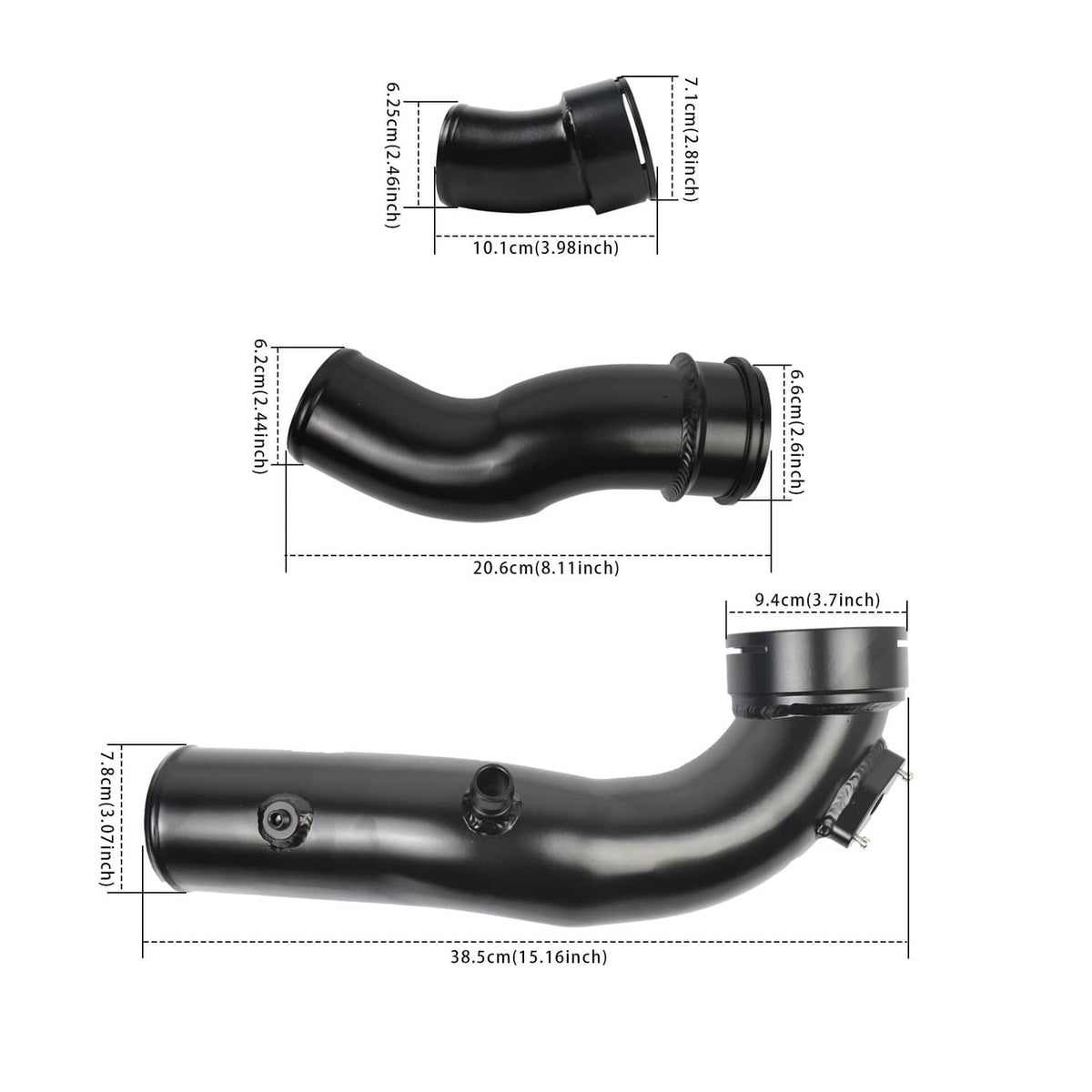 Solidspare New For BMW 3.0L N55 535i 640i 740i F10 F12 F13 Charge Pipe + Boost Pipe Kit