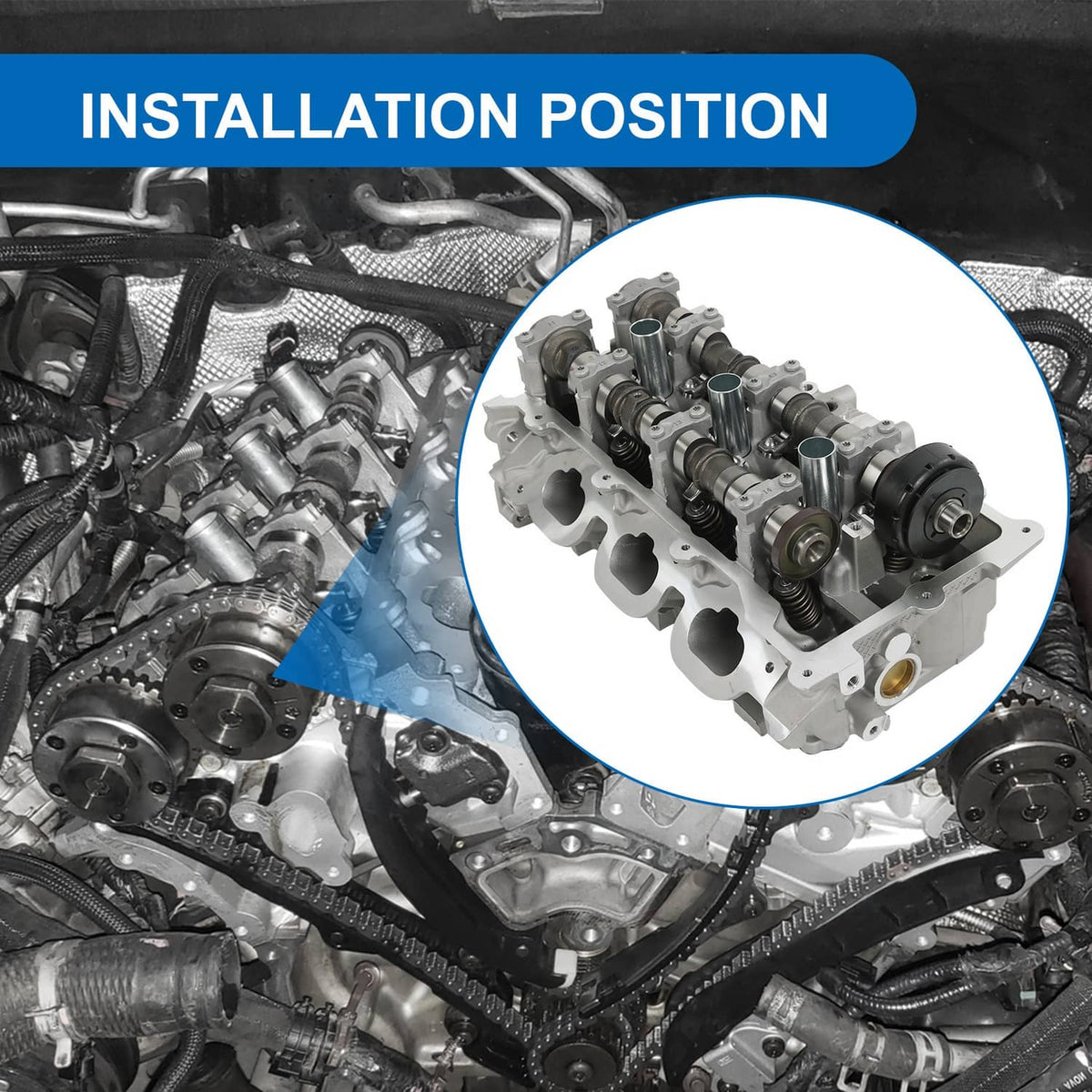 Solidspare Cylinder Head Assembly Passenger Side W/ Camshafts  For Dodge Chrysler Jeep 3.6L