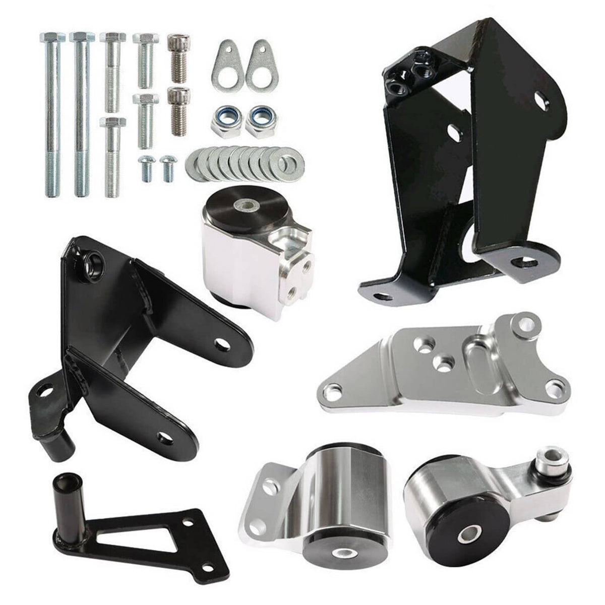 Solidspare For Honda Civic Si K20 K24 FA FG FD 06-11 Engine Motor Mount Swap Kit Billet New