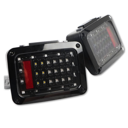 Solidspare 7" LED Headlights Fog Lights Turn Tail Lamp Combo For 07-18 Jeep Wrangler JK