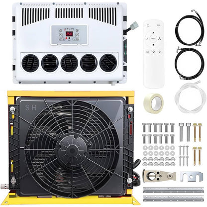 Solidspare 12V 11000 BTU Truck Air Conditioner Split AC For Semi Trucks Bus RV Caravan US