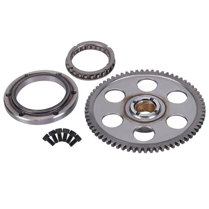Solidspare Starter Clutch Gear Idler One-Way Gaske Kit for Yamaha Kodiak 400 YFM400 2002-06