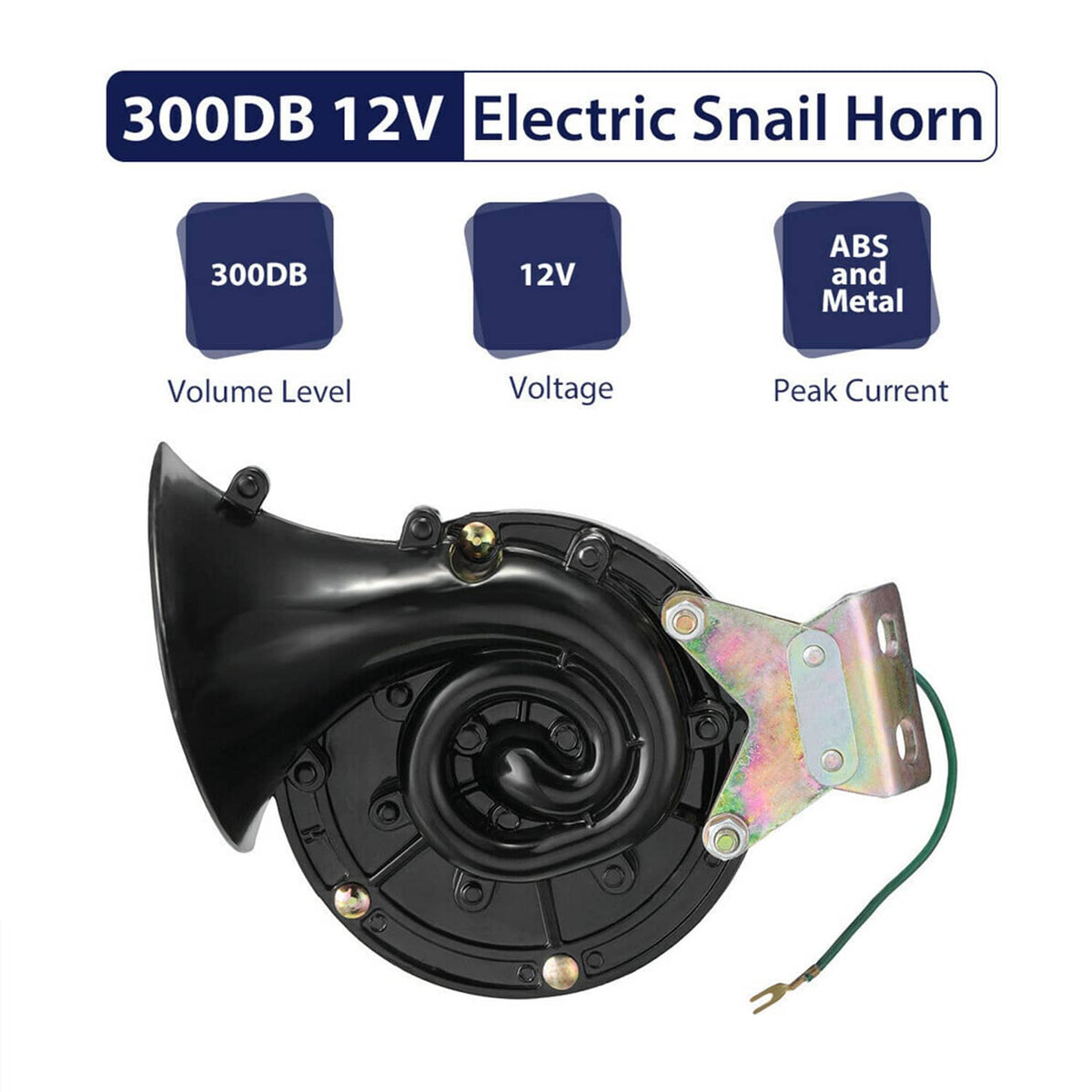 Solidspare Universal Super Loud Electric Car Snail Air Horn For Truck Boat Motorcycle Van