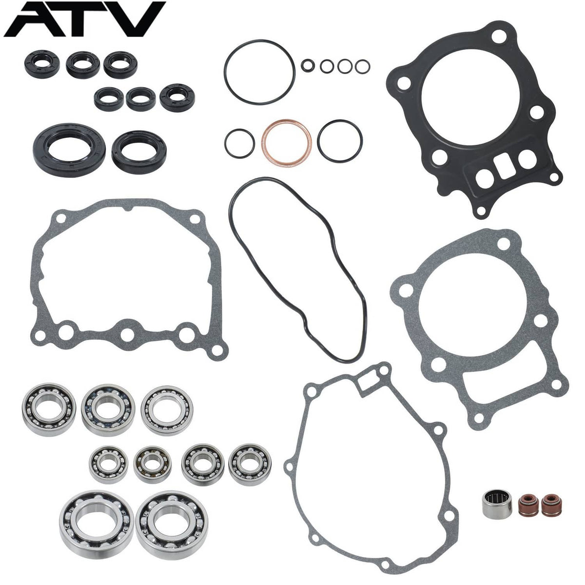 Solidspare For Honda TRX 350 Complete Gasket Kit Overhaul Pad+oil Seal+Bearing 808867 00-06