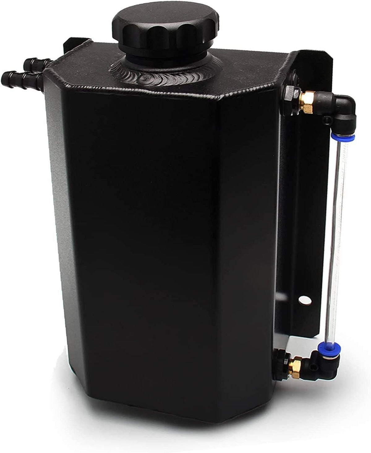 Solidspare Black 2L Radiator Coolant Overflow Water Bottle Expansion Reservoir Tank +Cap