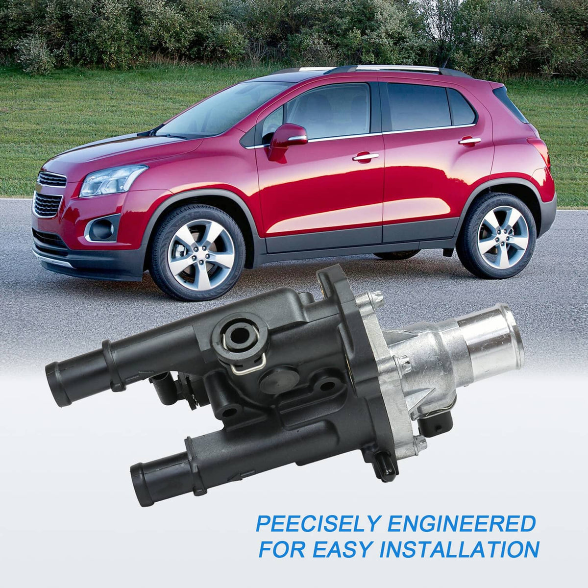 Solidspare Engine Coolant Thermostat Housing Assembly for Chevrolet Sonic Cruze 1.8L New