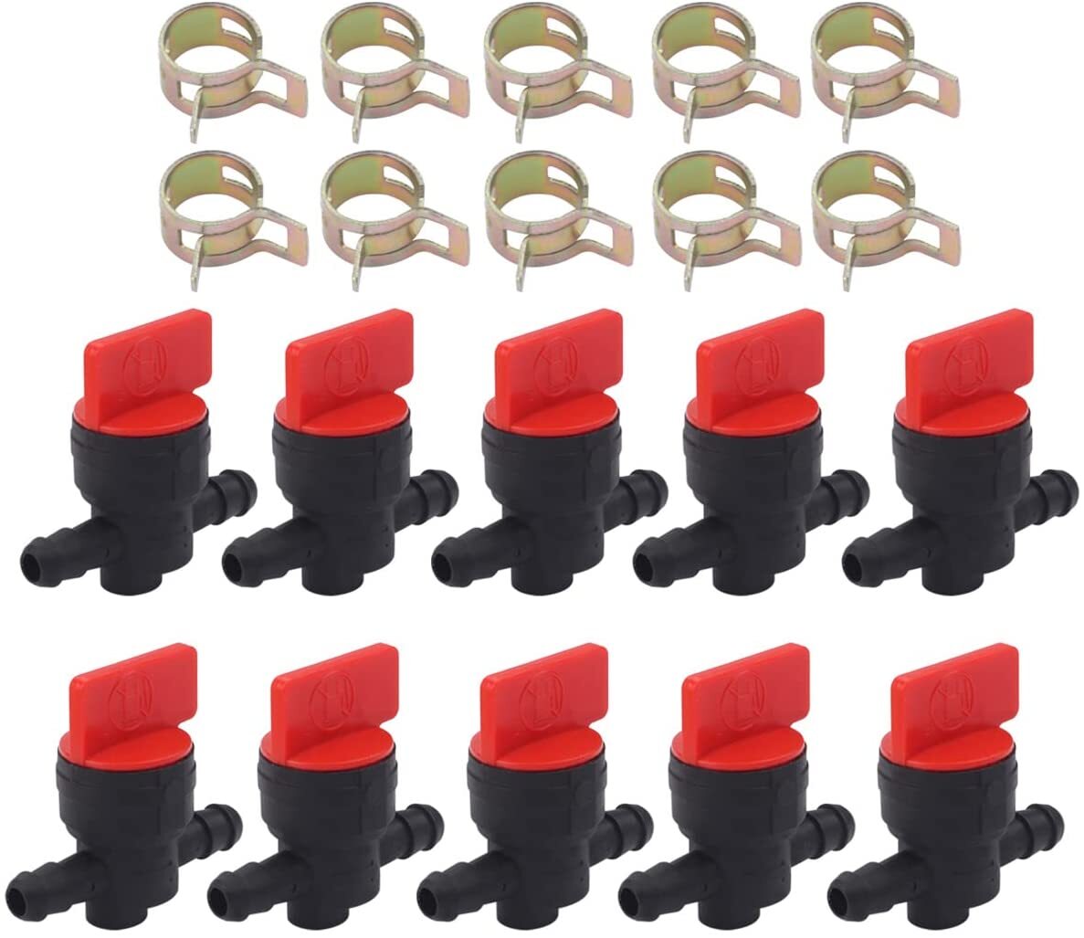 10 pcs 1/4" IN-LINE CUT-OFF VALVE B&S 494768 698183 5091 697947 AM107340 AM36141