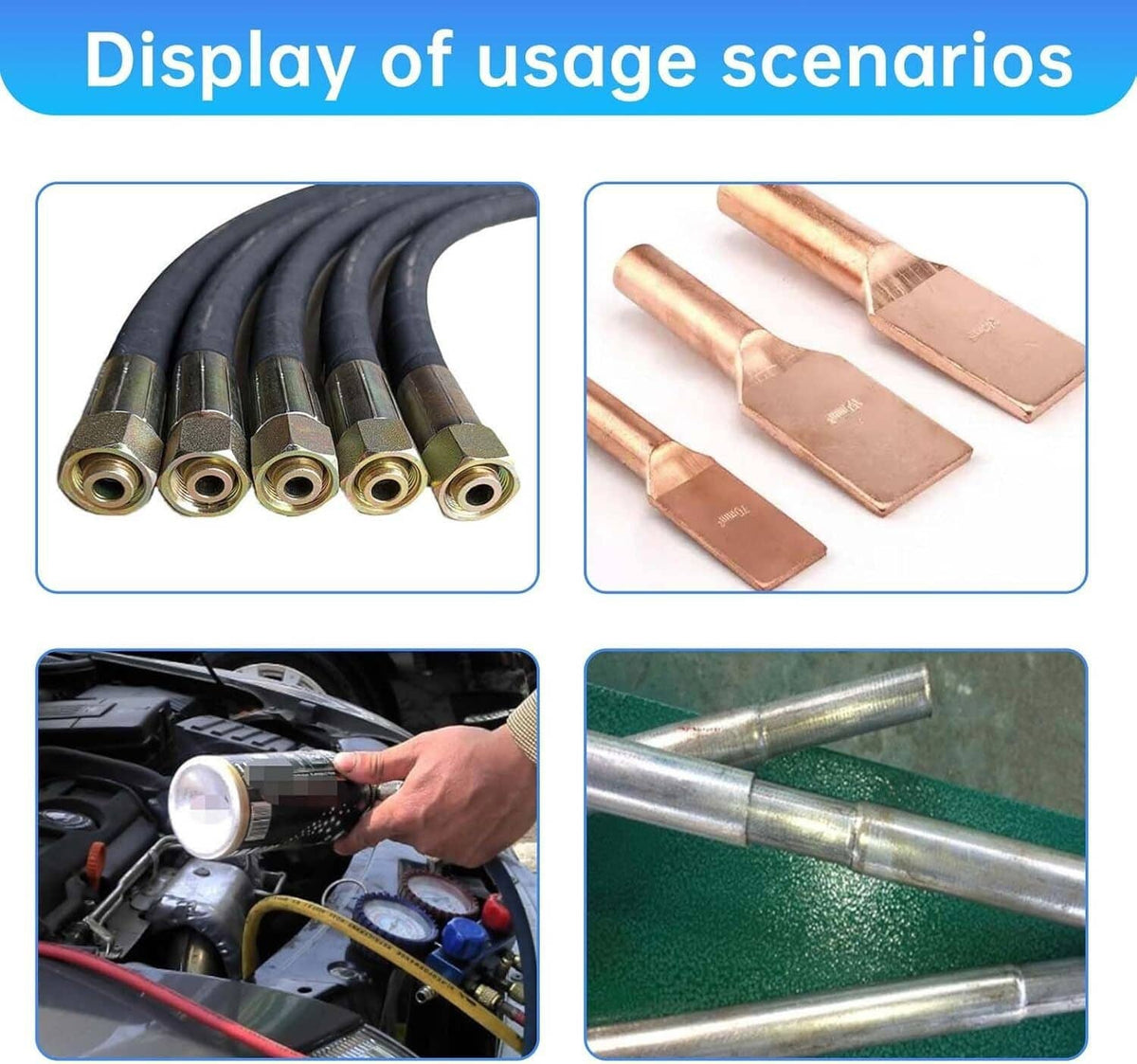 Solidspare New 5600KN Hydraulic Hose Crimper Pipe Clamping Machine w/ 8 Sets Dies 10mm-30mm
