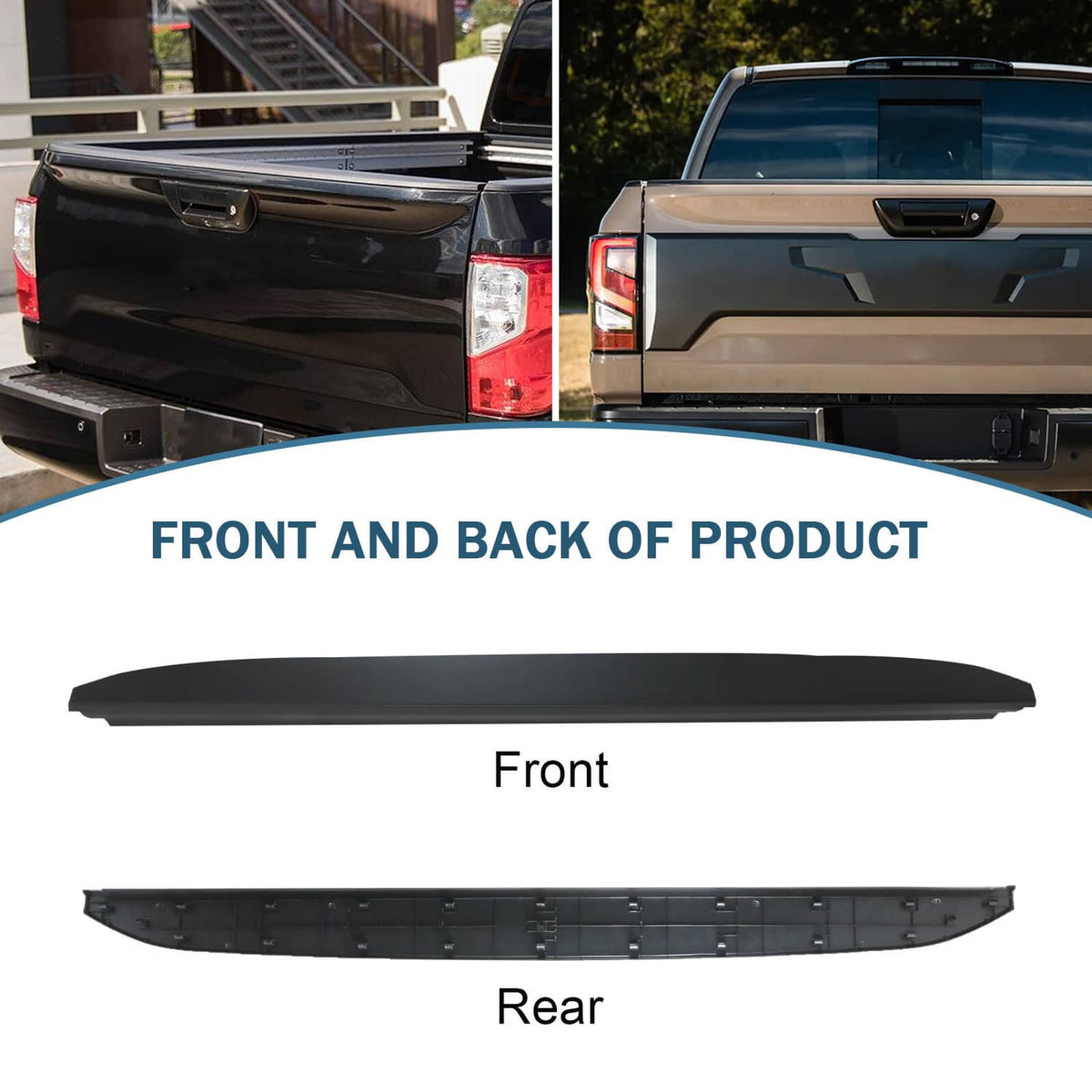 Solidspare For 2016-2021 Nissan Titan Rear Tailgate Bed Cap Molding Fit 93486-EZ00A
