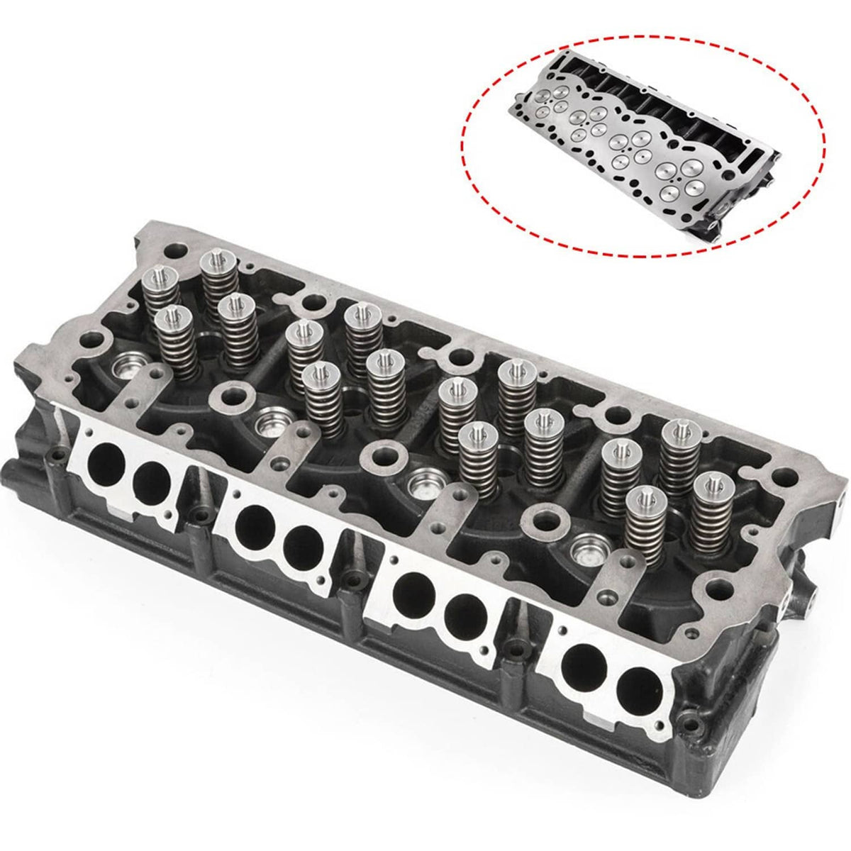 Solidspare 2x Cylinder Heads Powerstroke 6.4L Fit for 2008-2010 Ford F250 F350 F450 F550
