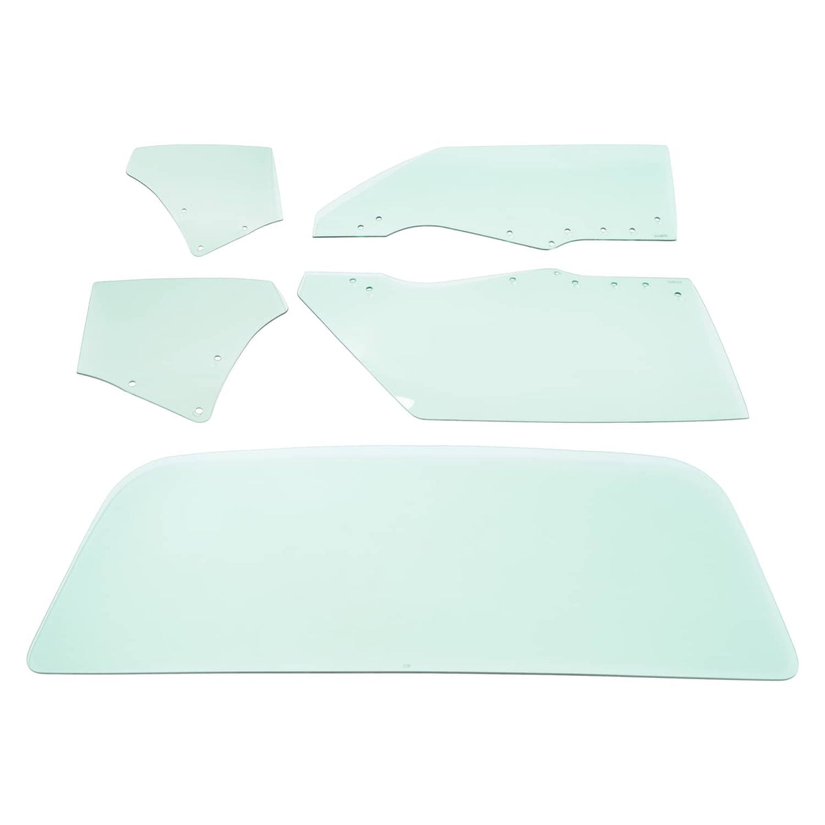 Solid Spare For Chevrolet Chevelle 1970-1972 2Door Rear & Side Door Window Glass 5PCs