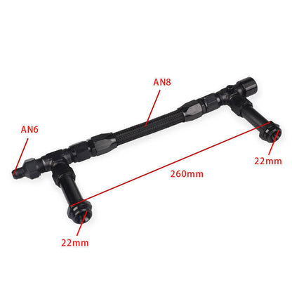 Solidspare AN8 Dual Feed Carb Fuel Line Braided Fuel Line Kit For Holley 4150 Carburetor