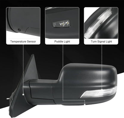 Solidspare Pair For 2019-2024 Ram 1500 Driver & Passenger Side Mirrors w/Heated Turn Signal