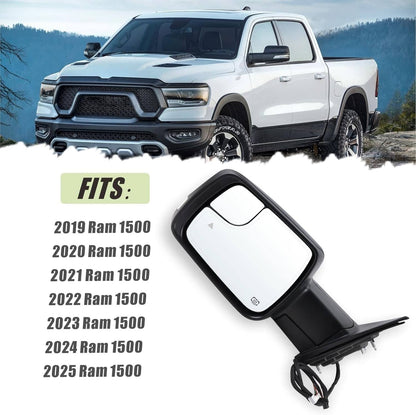 Solidspare For Dodge Ram 1500 2019-2024 Left Driver Side Mirror Heated Signal Blind Spot