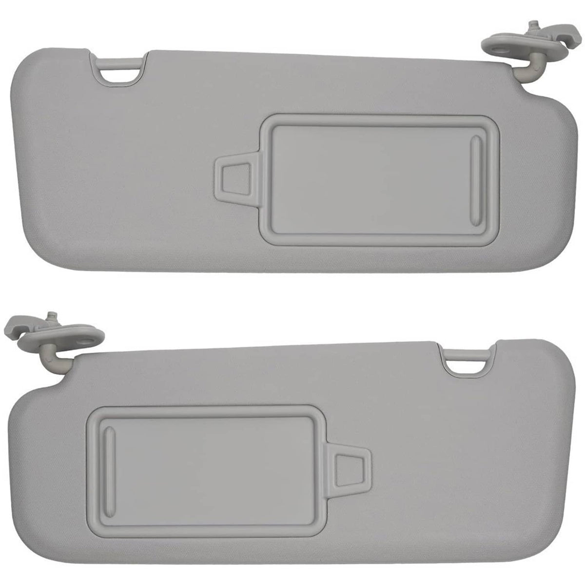 Solidspare Pair Driver & Passenger Gray Sun Visor with Mirror for 2017-2019 Hyundai Elantra