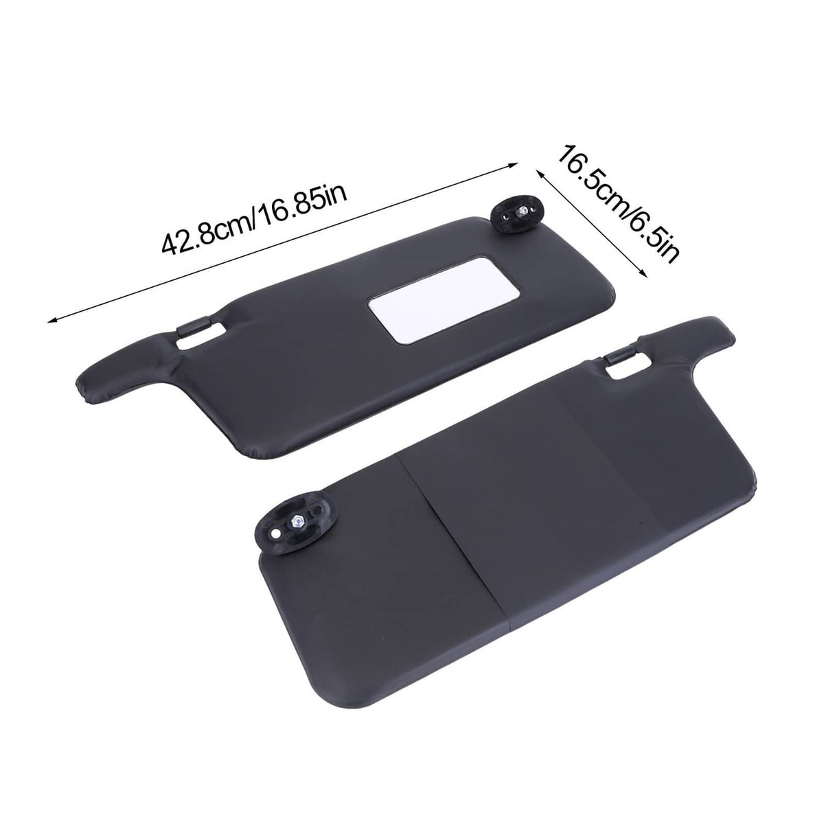 Solidspare Black For 1996-2001 Honda Civic Sun Visors Left Driver & Right Passenger Set