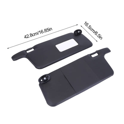 Solidspare Black For 1996-2001 Honda Civic Sun Visors Left Driver & Right Passenger Set