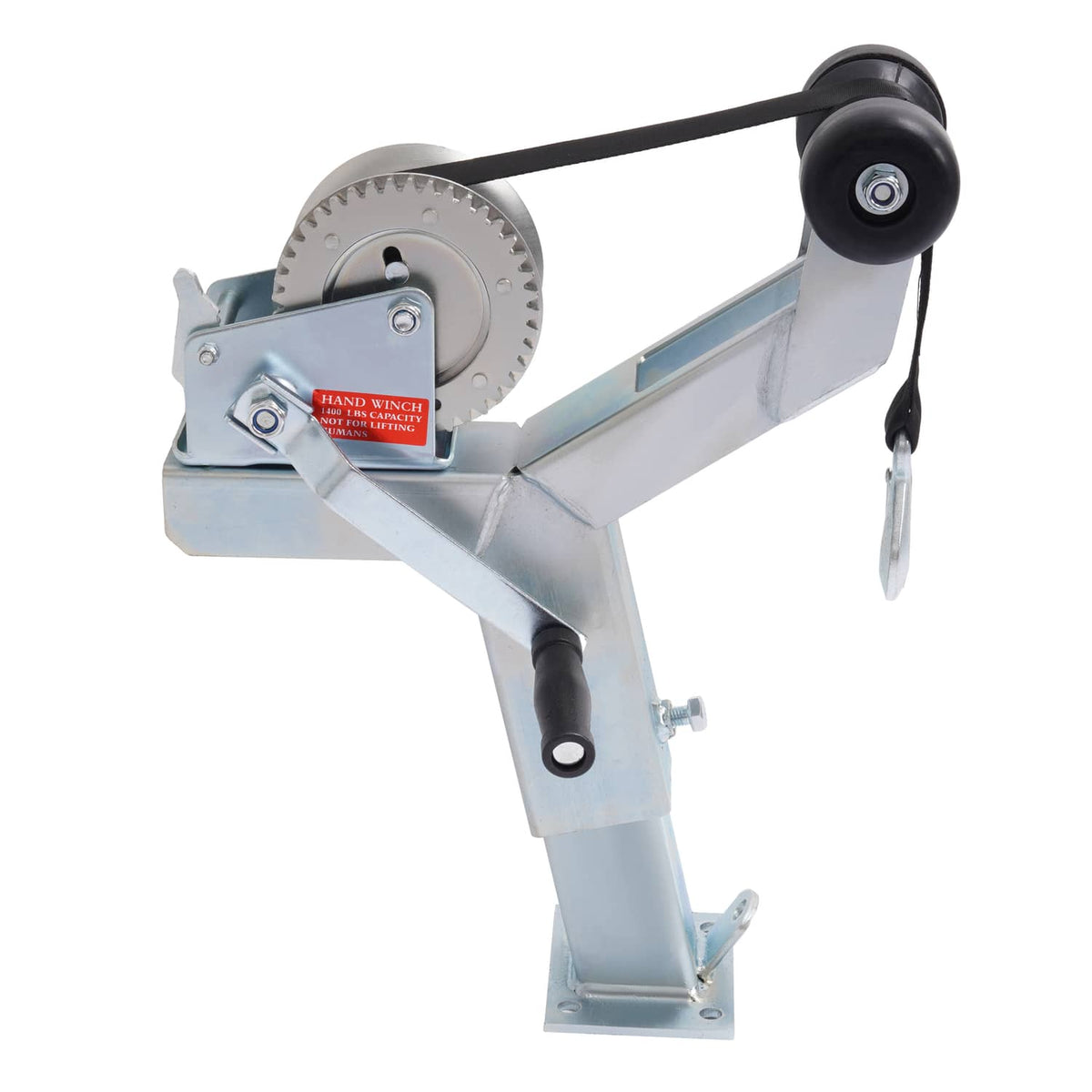 Solidspare Adjustable Winch Stand Winch Post W/ 1400lbs Winch Roller For Boat Trailers