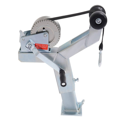 Solidspare Adjustable Winch Stand Winch Post W/ 1400lbs Winch Roller For Boat Trailers