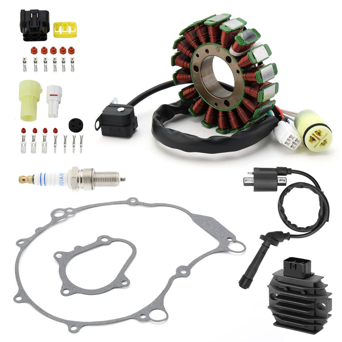 Solidspare Regulator Rectifier Stator & Ignition Coil For Yamaha Raptor 660R YFM660R 01-05
