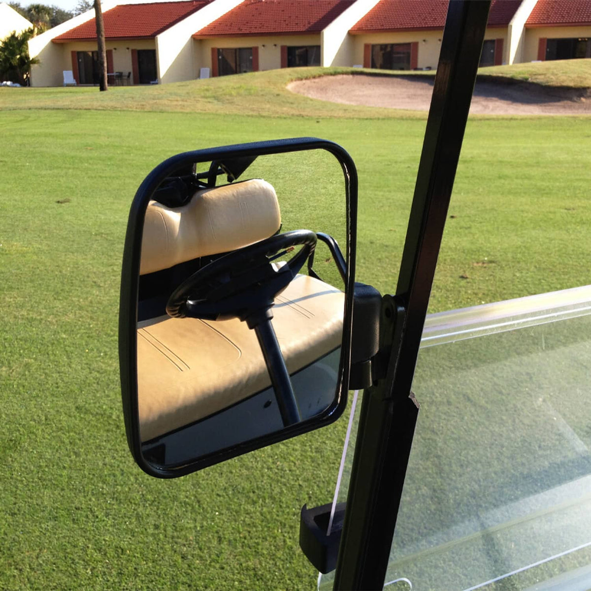 Solidspare Adjustable Golf Cart Side Rear View Mirrors for Club Car EZ GO Yamaha and Others