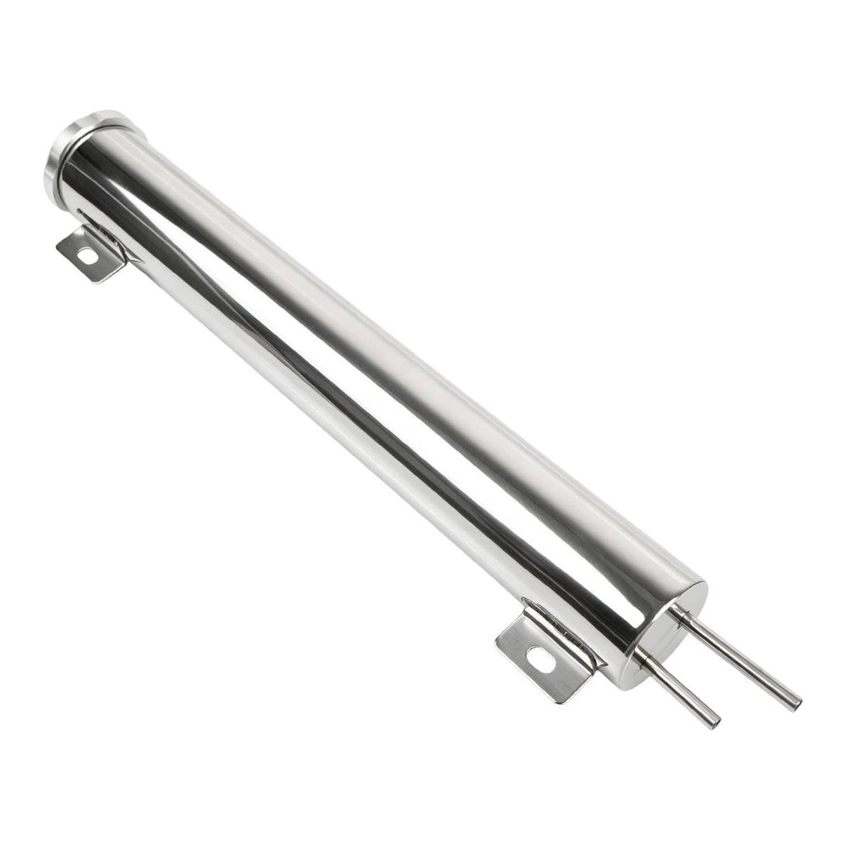 Solidspare 2" X 15" Polished Stainless Steel 24 Oz Radiator Dr Overflow Tank Bottle New