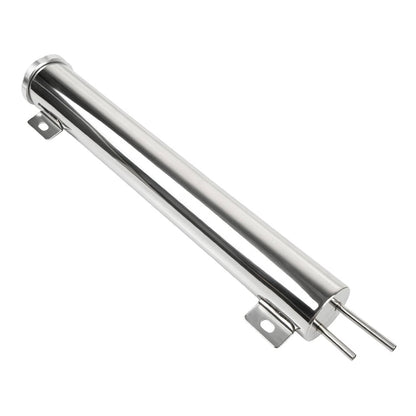 Solidspare 2" X 15" Polished Stainless Steel 24 Oz Radiator Dr Overflow Tank Bottle New